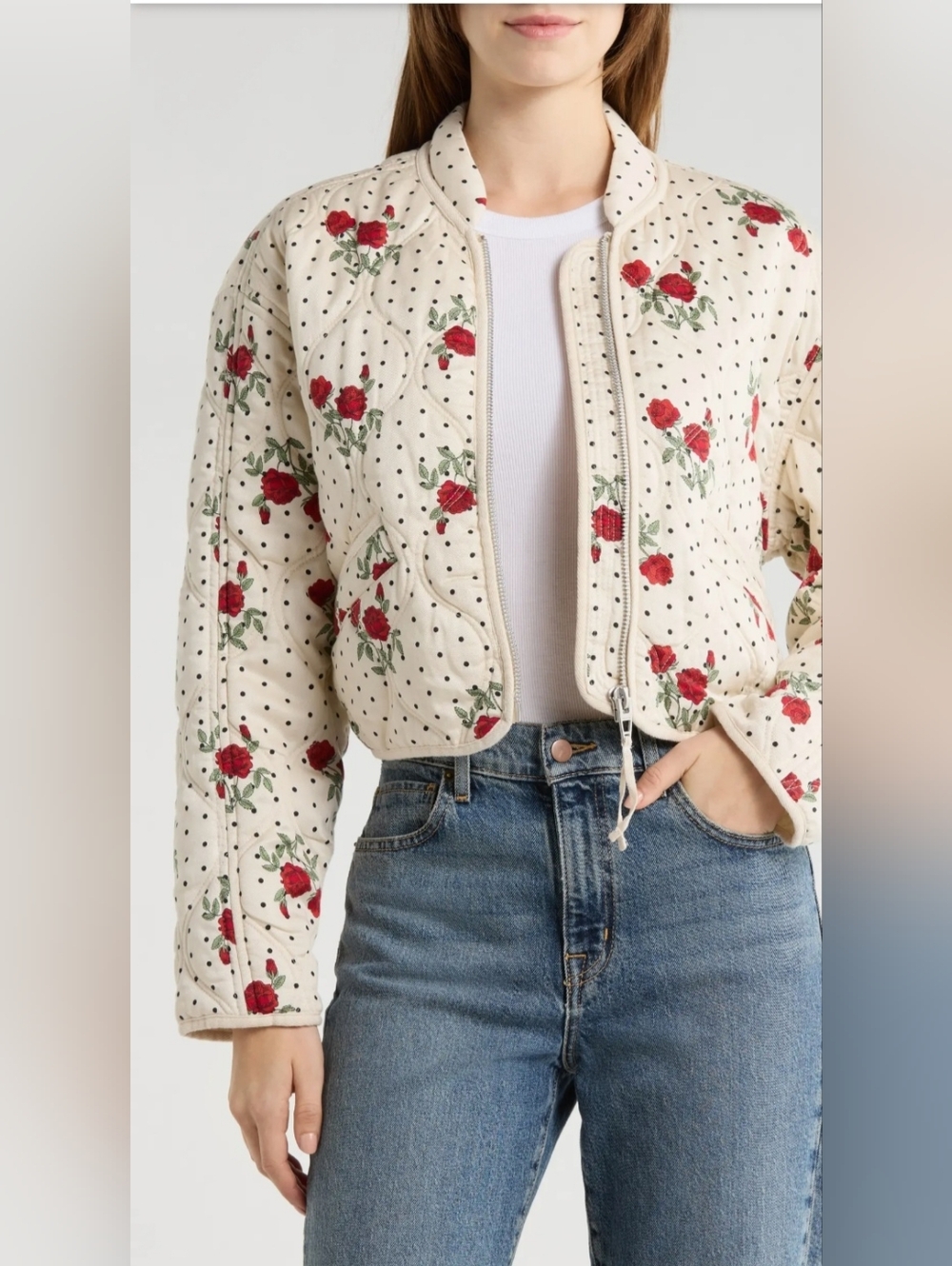 NWT BLANK NYC Budding Romance Onion Quilted Jacket